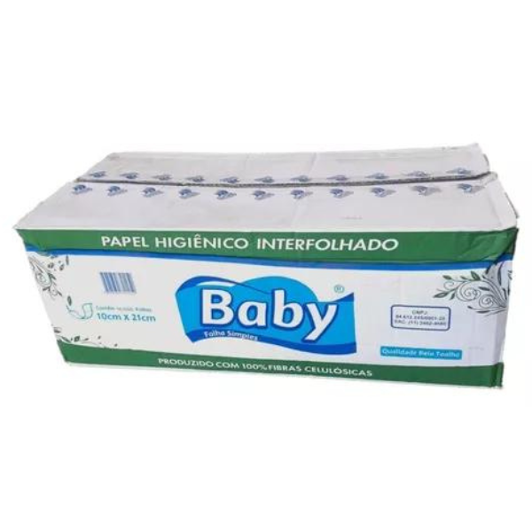 Papel Higiênico Interfolhado Cai Cai Folha Simples 10000 Un