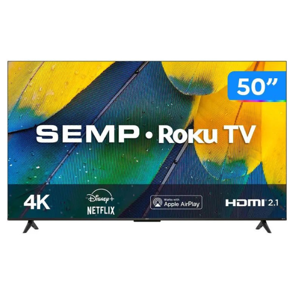 Smart TV 50 4K UHD LED Semp RK8600 Wi-Fi - 3 HDMI 1 USB