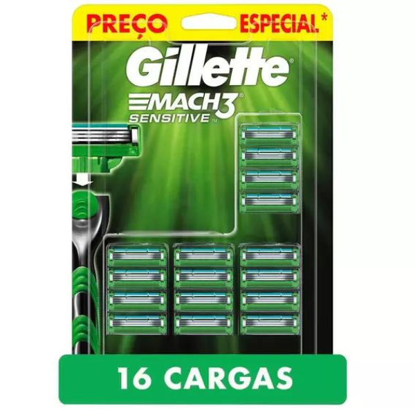 Carga Para Aparelho De Barbear Gillette 16 Cargas