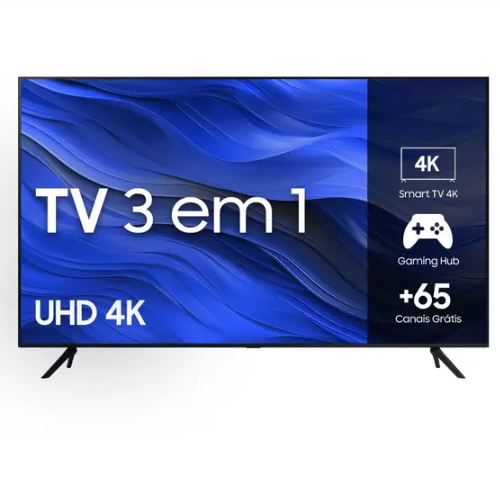 Smart TV Samsung 58" UHD 4K 58CU7700 2023, Processador Crystal 4K, Gaming Hub Tela sem Limites